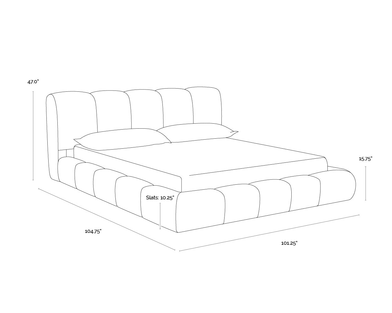 Olena Bed - King - Santa Cruz Oatmeal