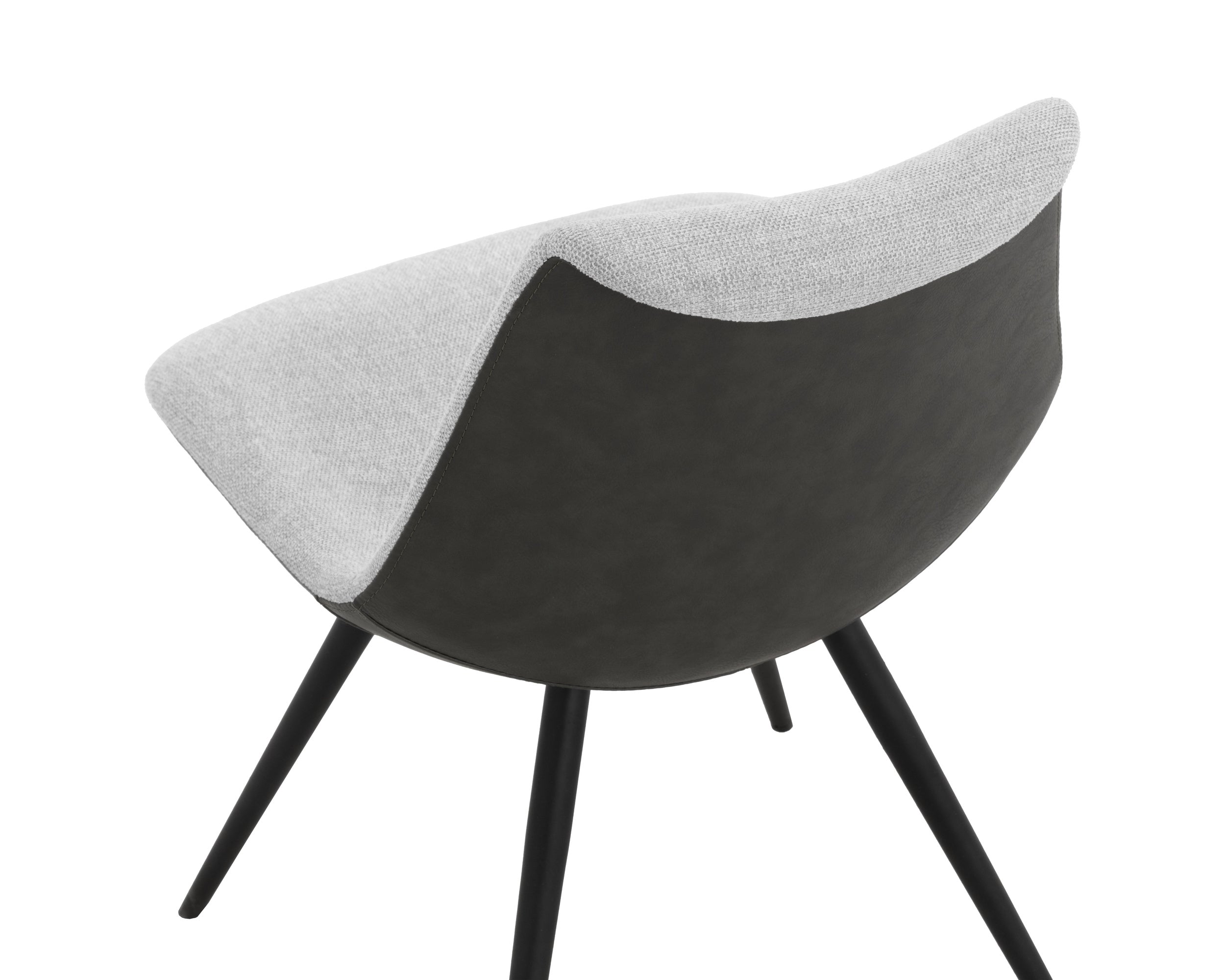 Lipa Dining Chair - Black - Belfast Heather Grey / Rosemary