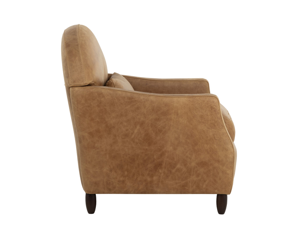 Cynthia Lounge Chair - Camel Leather