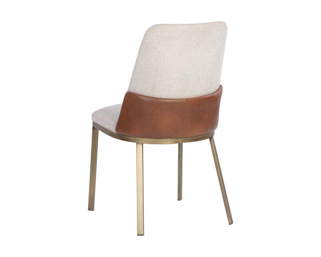 Marie Dining Chair - Belfast Oatmeal / Bravo Cognac