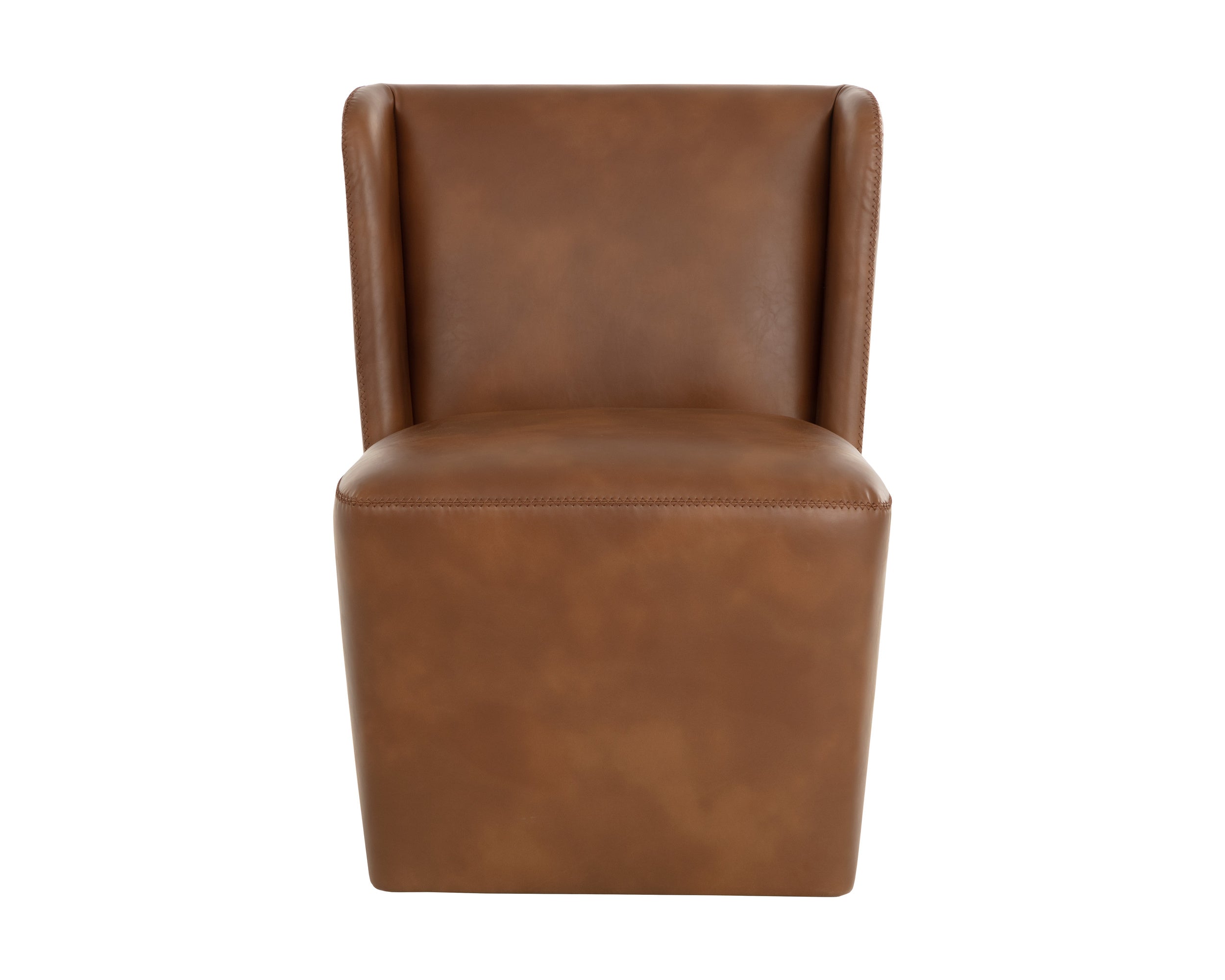 Amita Wheeled Dining Chair - Tobacco Tan