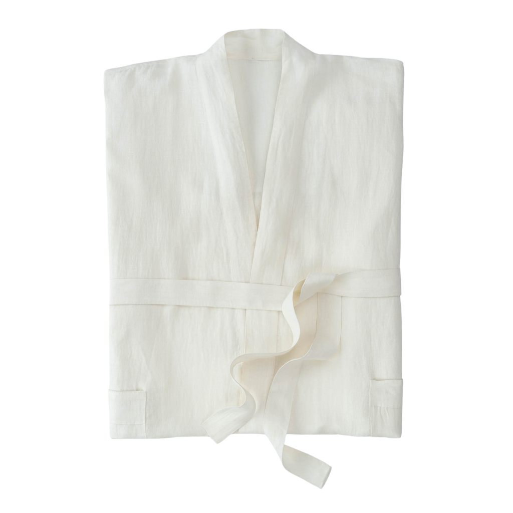 Linen Robe, Ivory