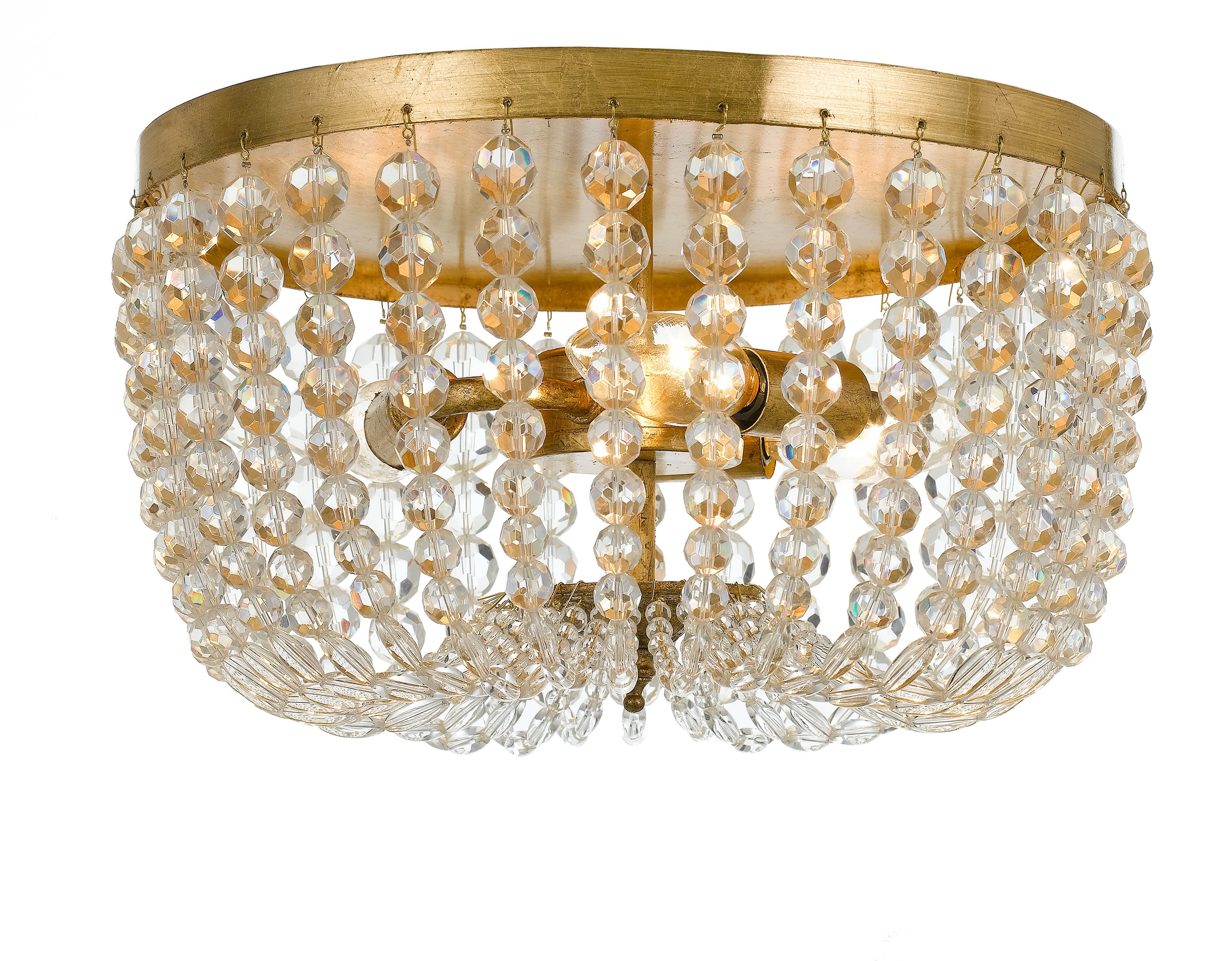 Rylee 12.5'' Antique Gold Flush Mount