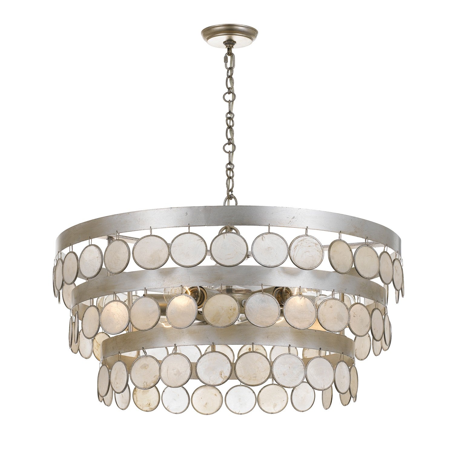 Coco 22'' Antique Silver Chandelier