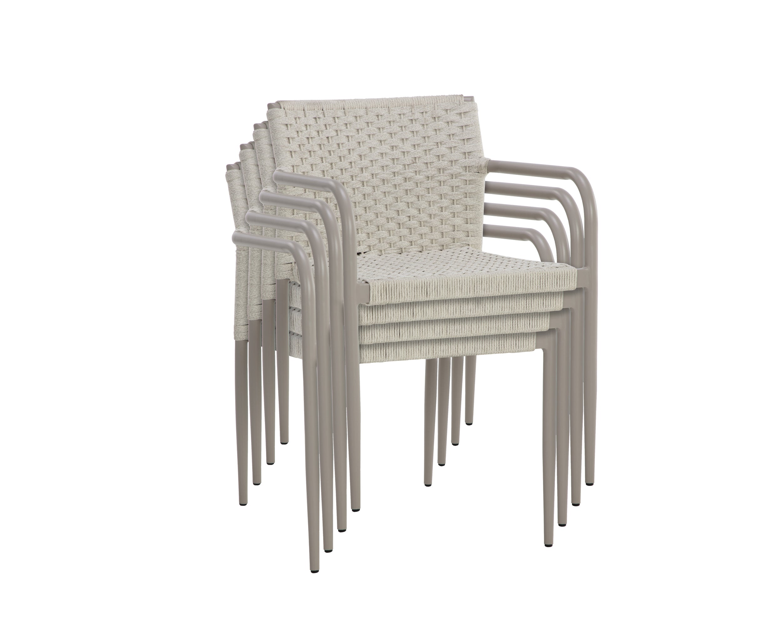 Casella Stackable Dining Armchair - Greige - Cream