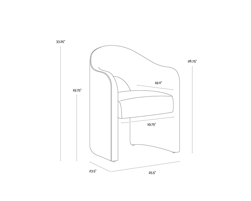 Anaya Dining Armchair - Altro Cappuccino