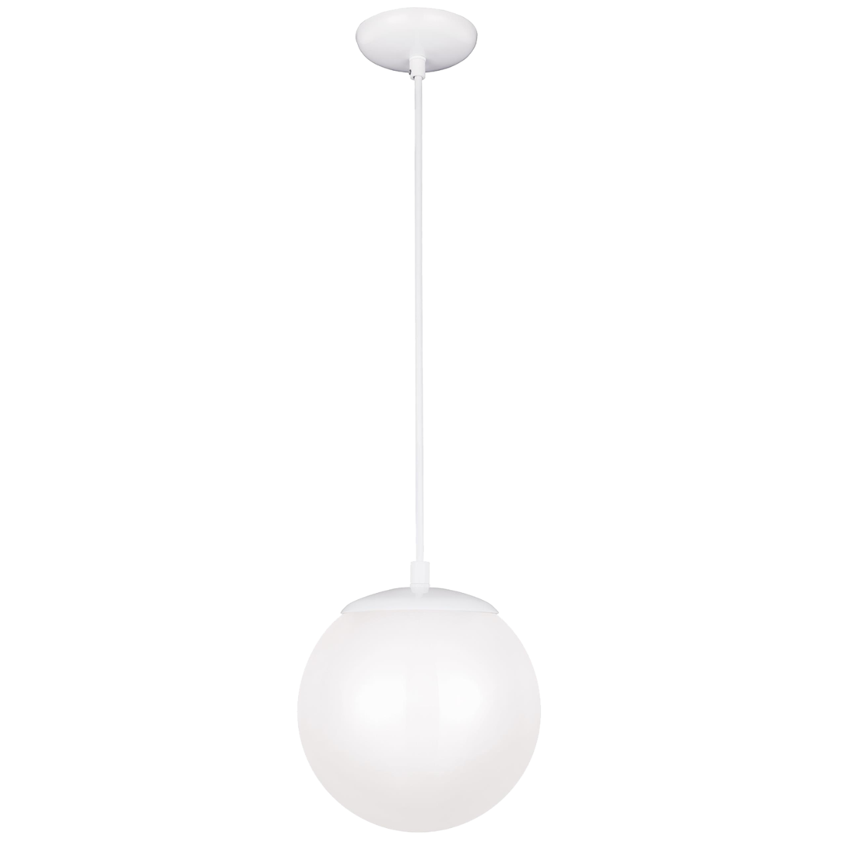 Leo Hanging Globe Small Pendant | White | Smooth White Glass Bulb(s) Not Included