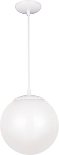 Leo Hanging Globe Medium Pendant | White | Smooth White Glass Bulb(s) Included