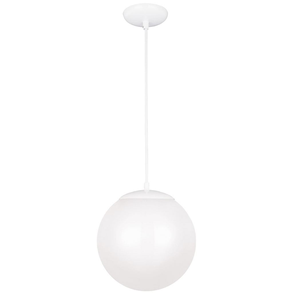 Leo Hanging Globe Large Pendant | White | Smooth White Glass Bulb(s) Not Included