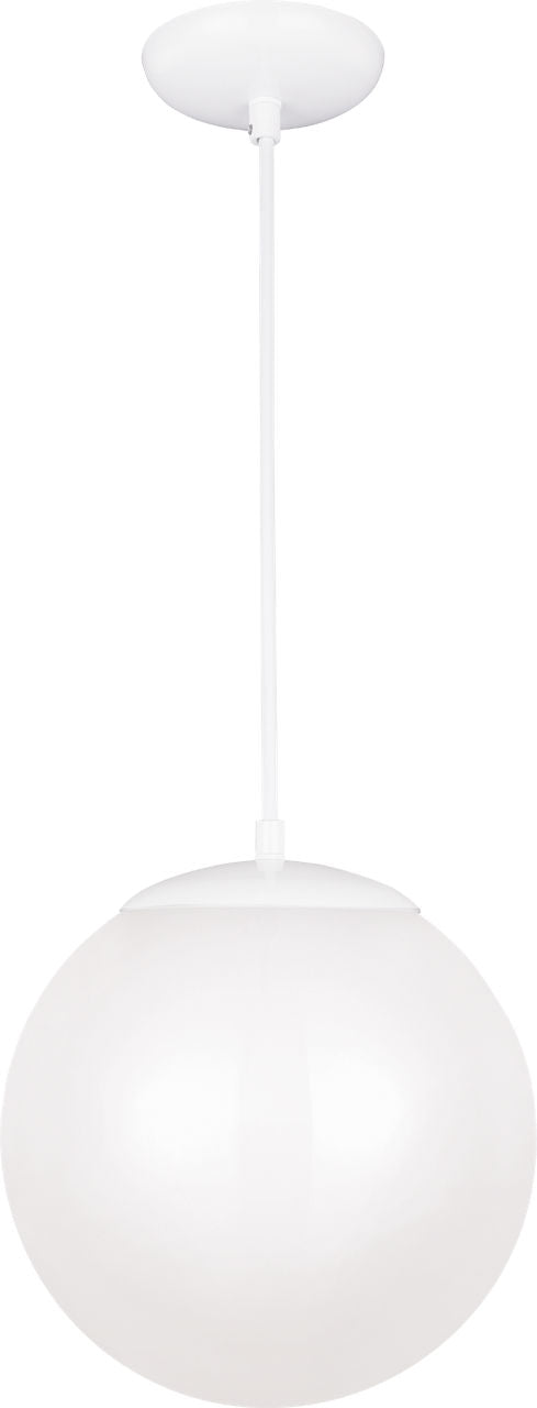 Leo Hanging Globe Large Pendant | White | Smooth White Glass Dedicated LED