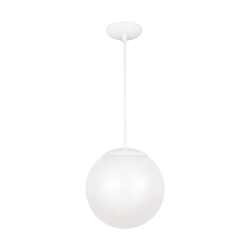 Leo Hanging Globe Large Pendant | White | Smooth White Glass Dedicated LED