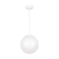 Leo Hanging Globe Large Pendant | White | Smooth White Glass Dedicated LED