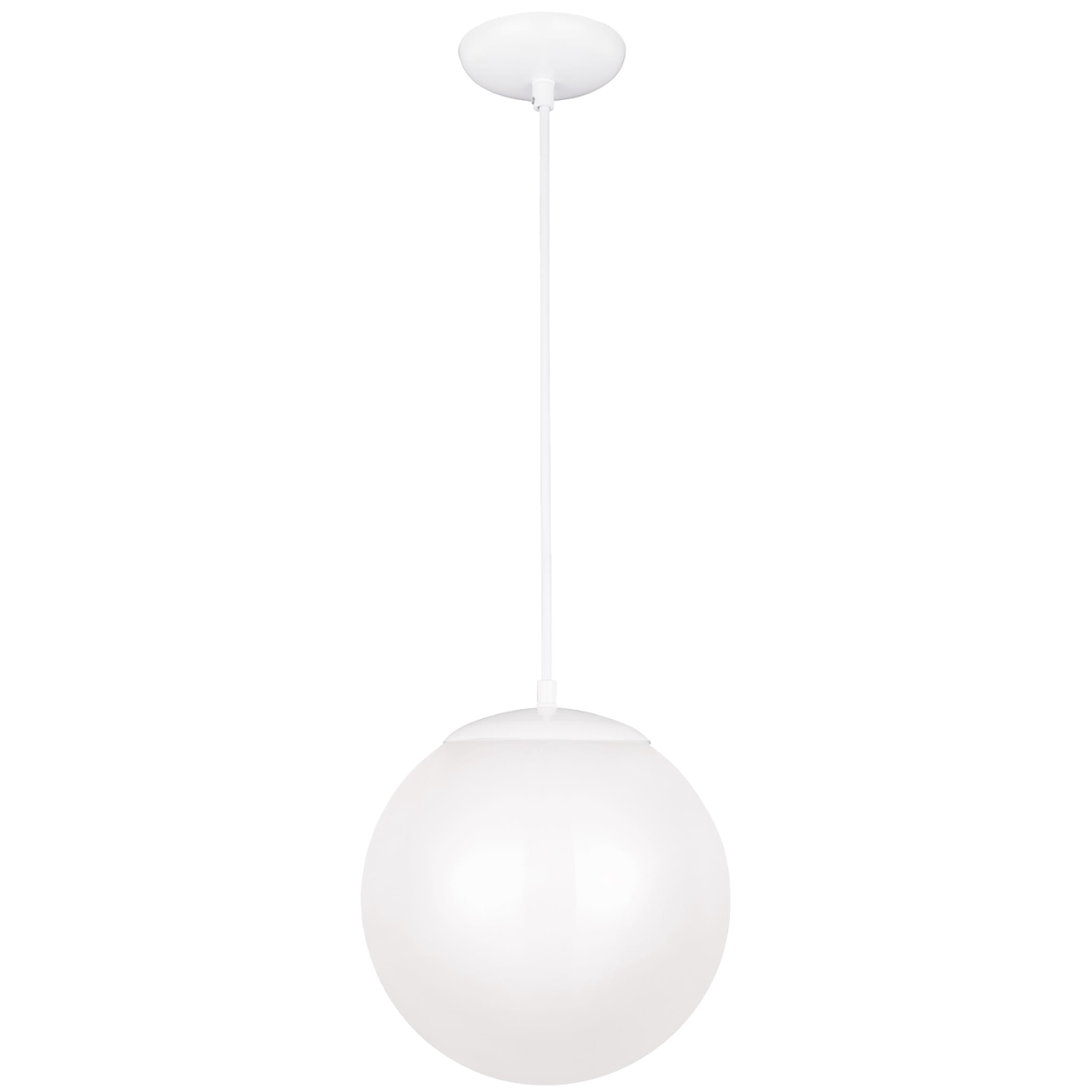 Leo Hanging Globe Large Pendant | White | Smooth White Glass Bulb(s) Included