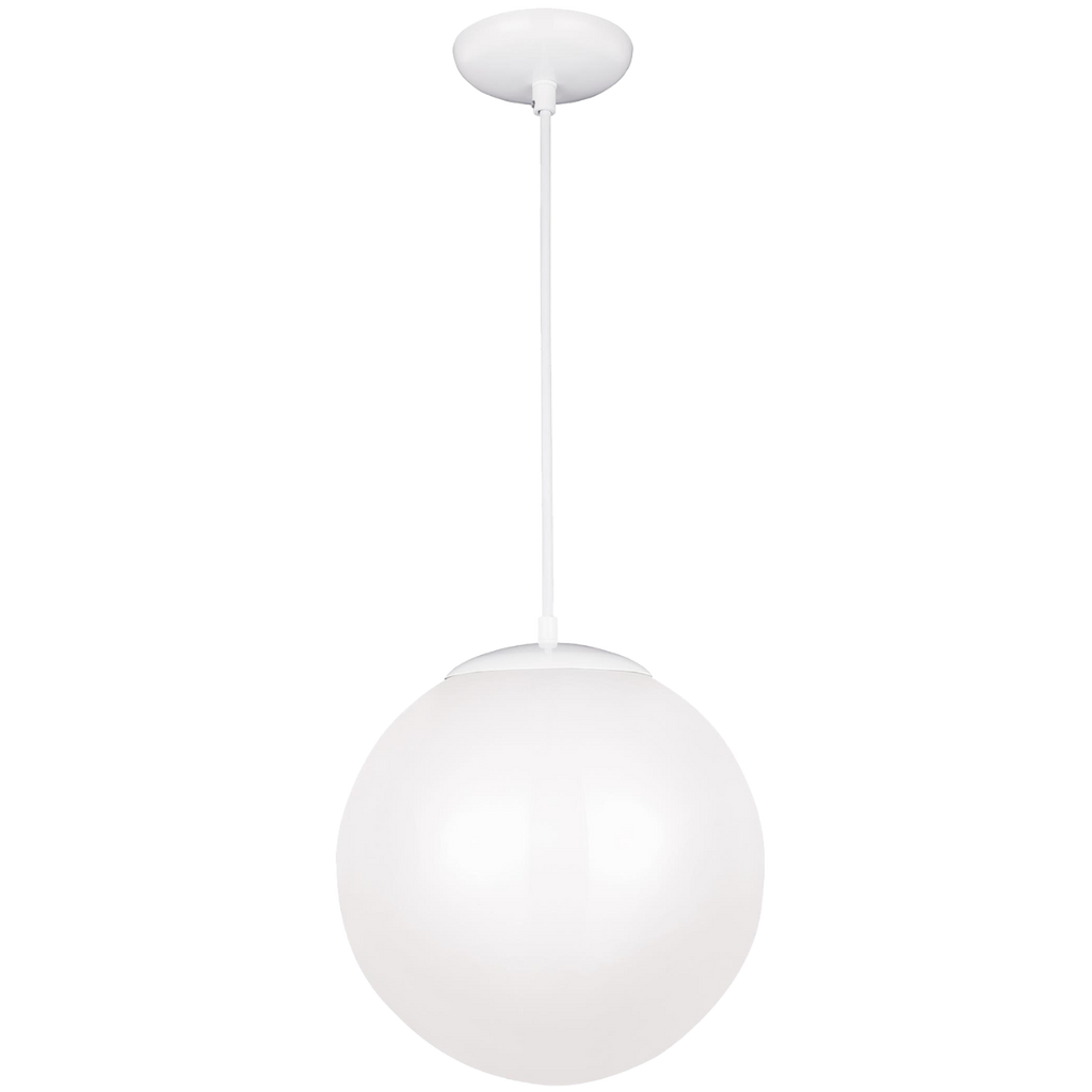 Leo Hanging Globe XL Pendant | White | Smooth White Glass Bulb(s) Not Included