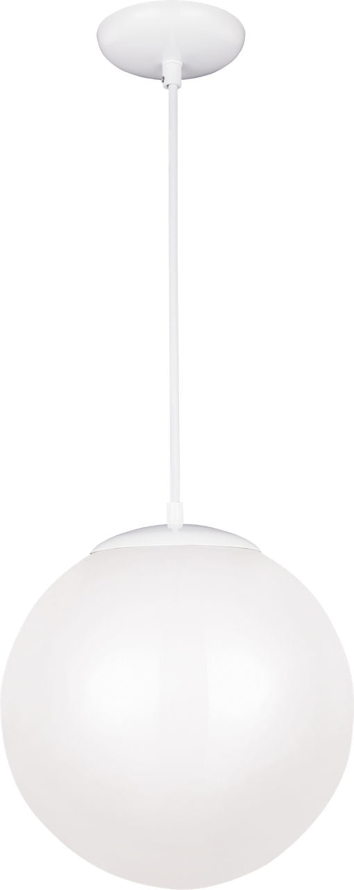 Leo Hanging Globe XL Pendant | White | Smooth White Glass Dedicated LED