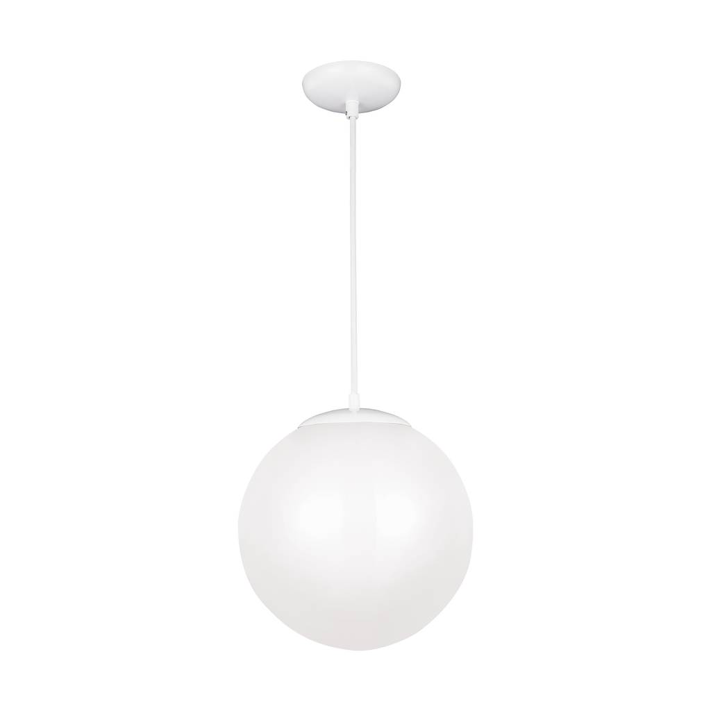Leo Hanging Globe XL Pendant | White | Smooth White Glass Dedicated LED