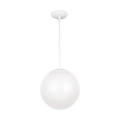 Leo Hanging Globe XL Pendant | White | Smooth White Glass Dedicated LED