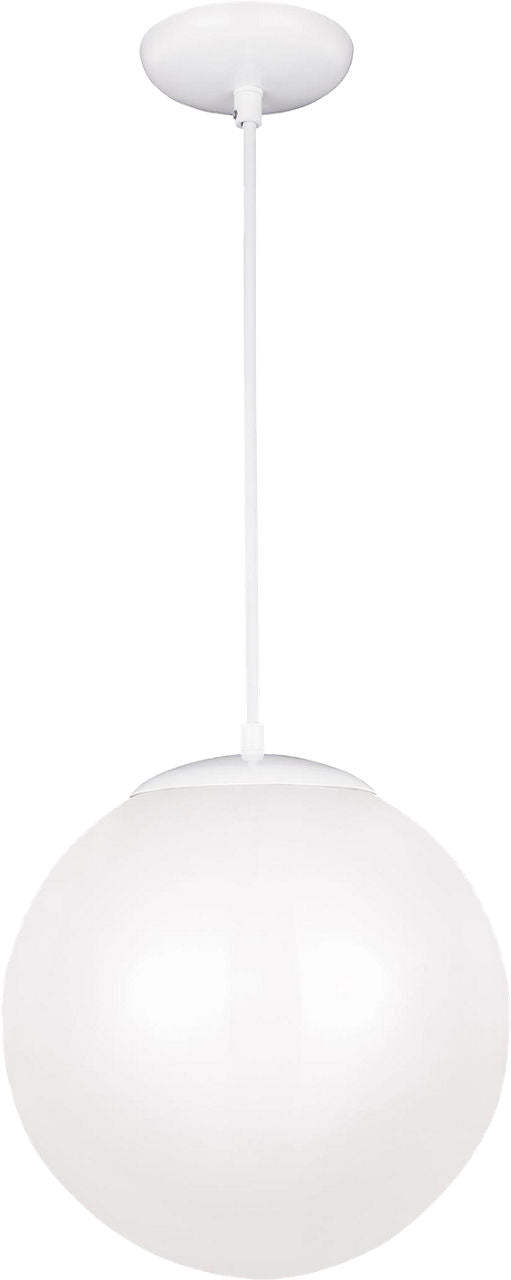 Leo Hanging Globe XL Pendant | White | Smooth White Glass Bulb(s) Included