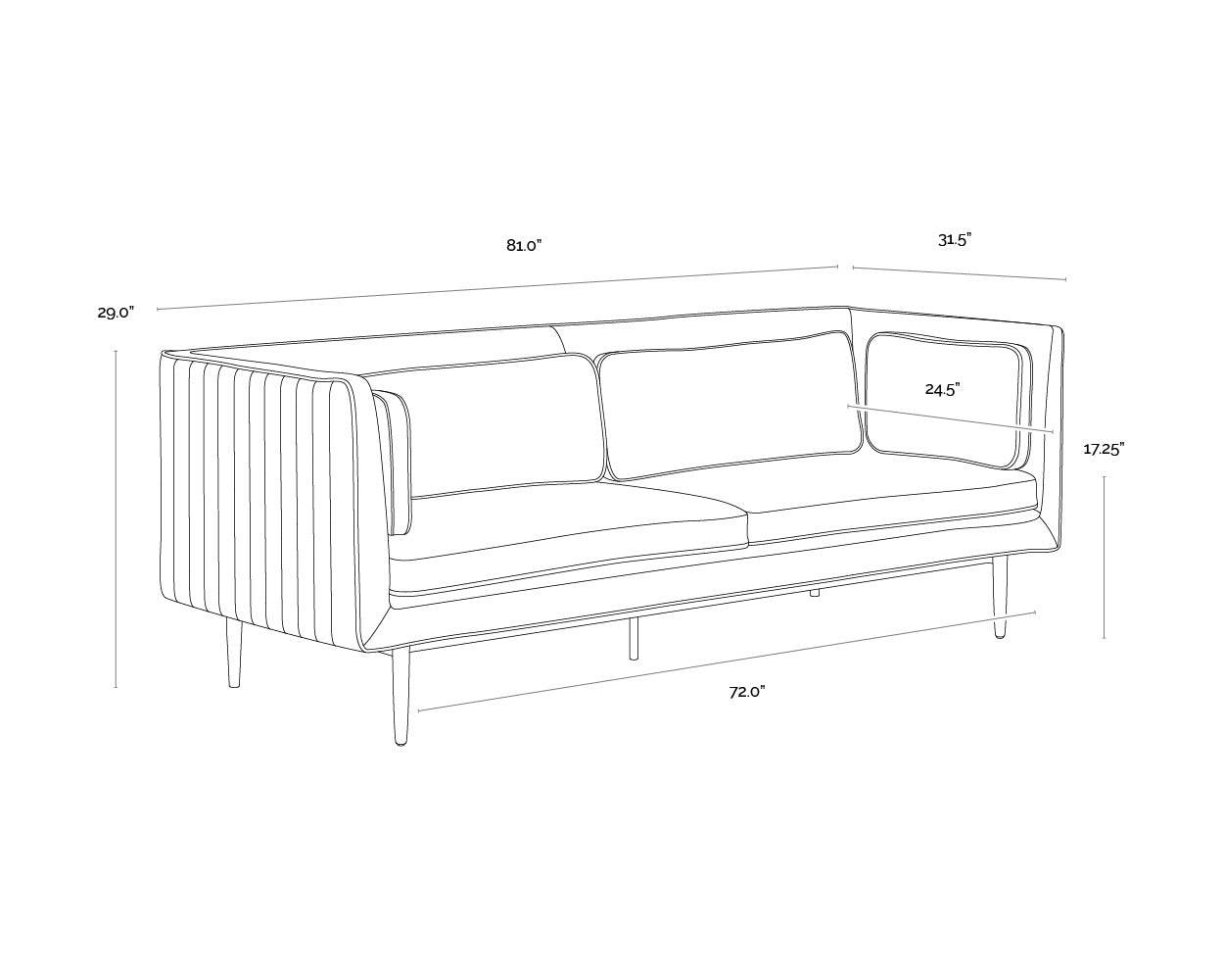 Batavia Sofa - Bravo Black