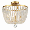 Rylee 16.5'' Antique Gold Semi Flush Mount