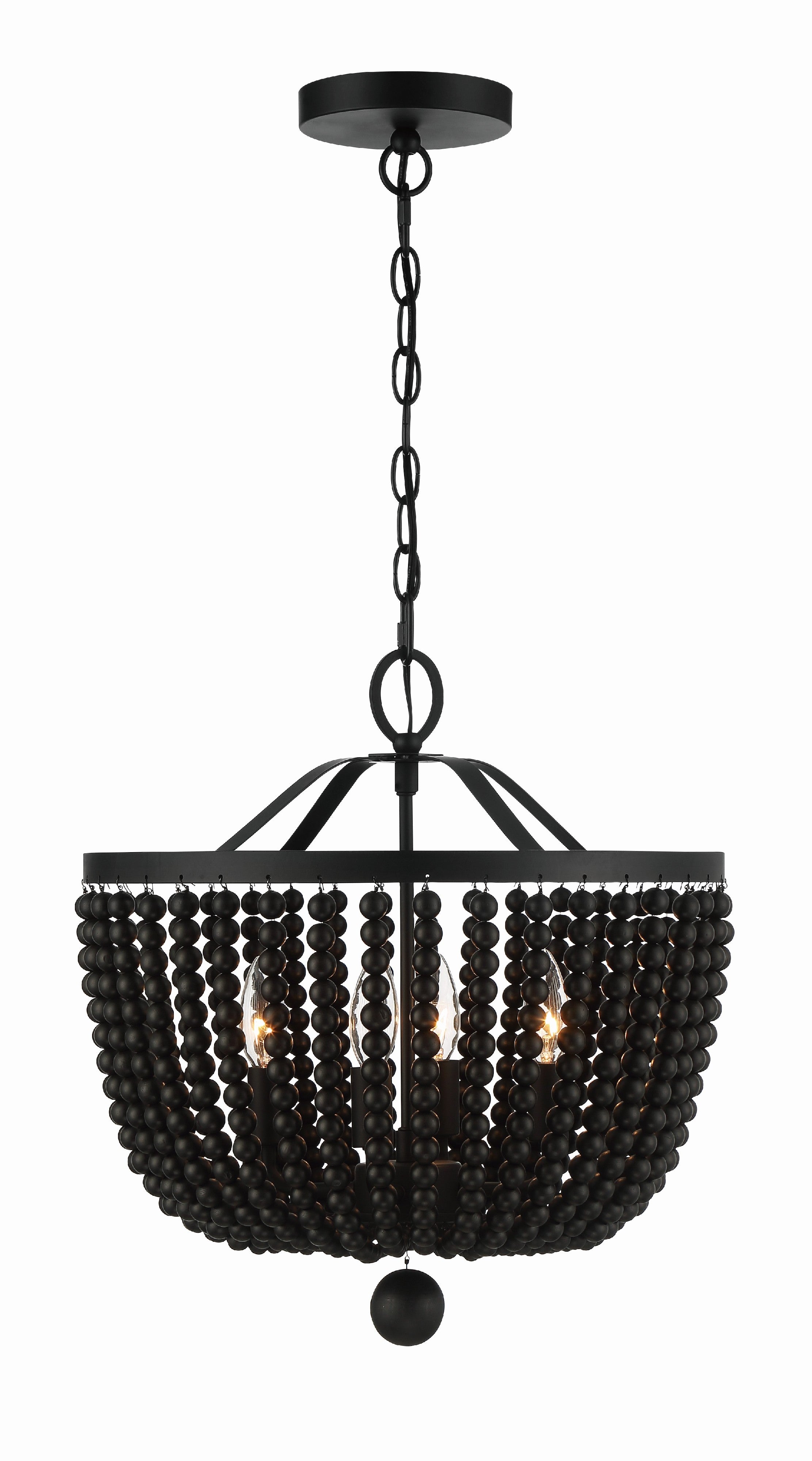Rylee 16.5'' Matte Black Chandelier