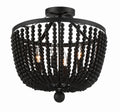 Rylee 16.5'' Matte Black Semi Flush Mount