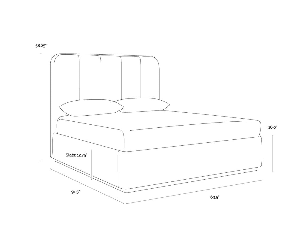 Jamille Bed - Queen - Eclipse White