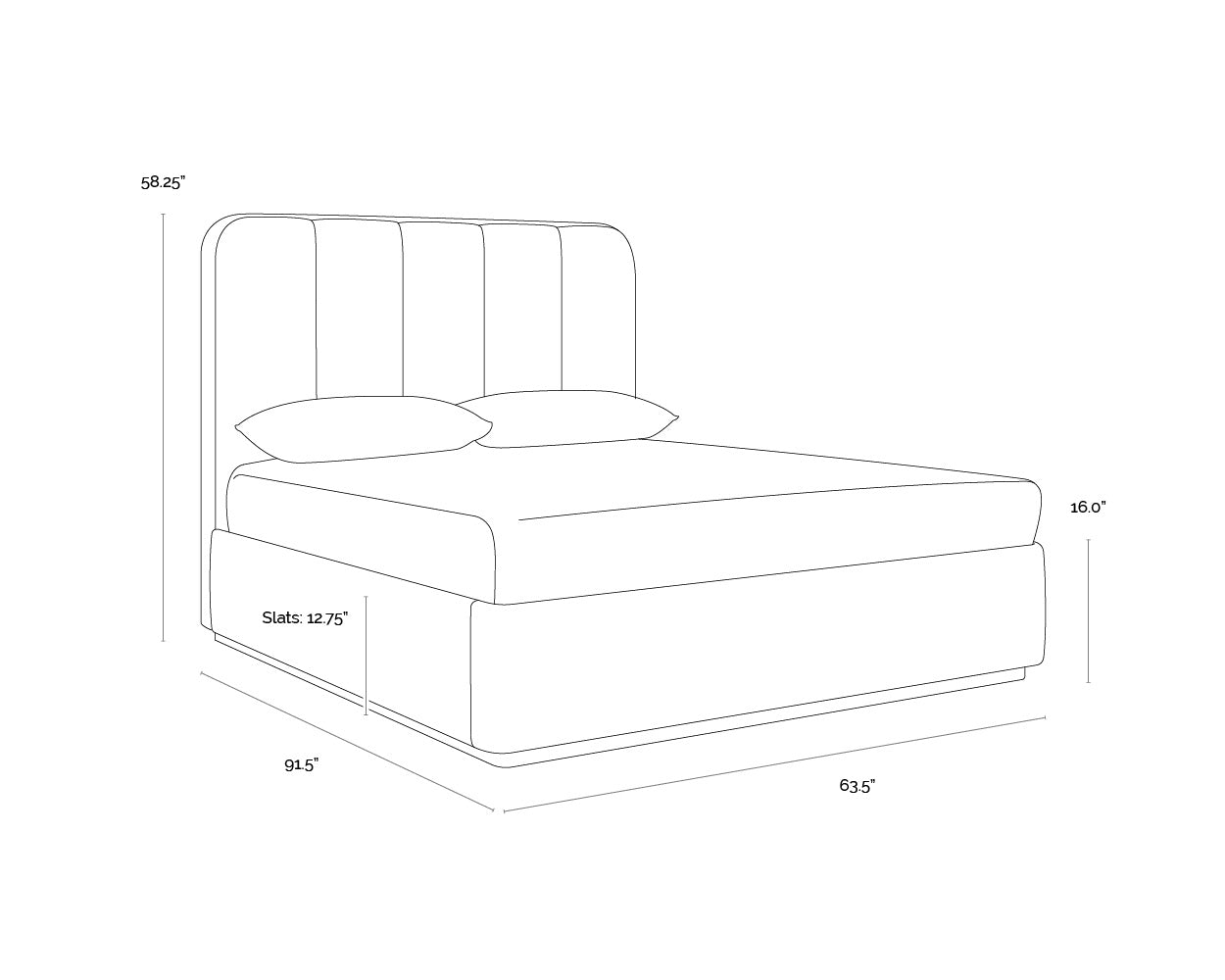 Jamille Bed - Queen - Eclipse White