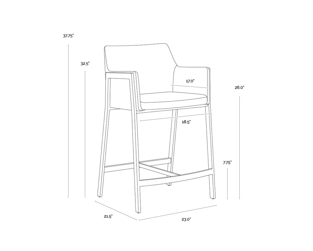 Bernadette Counter Stool - Bravo Admiral