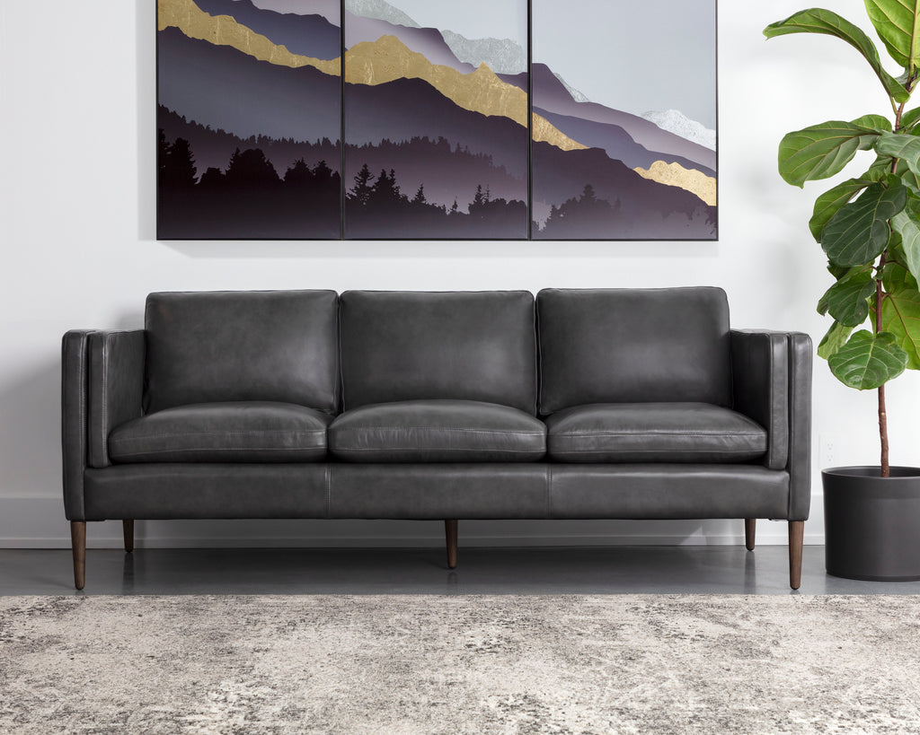 Richmond Sofa - Brentwood Charcoal Leather
