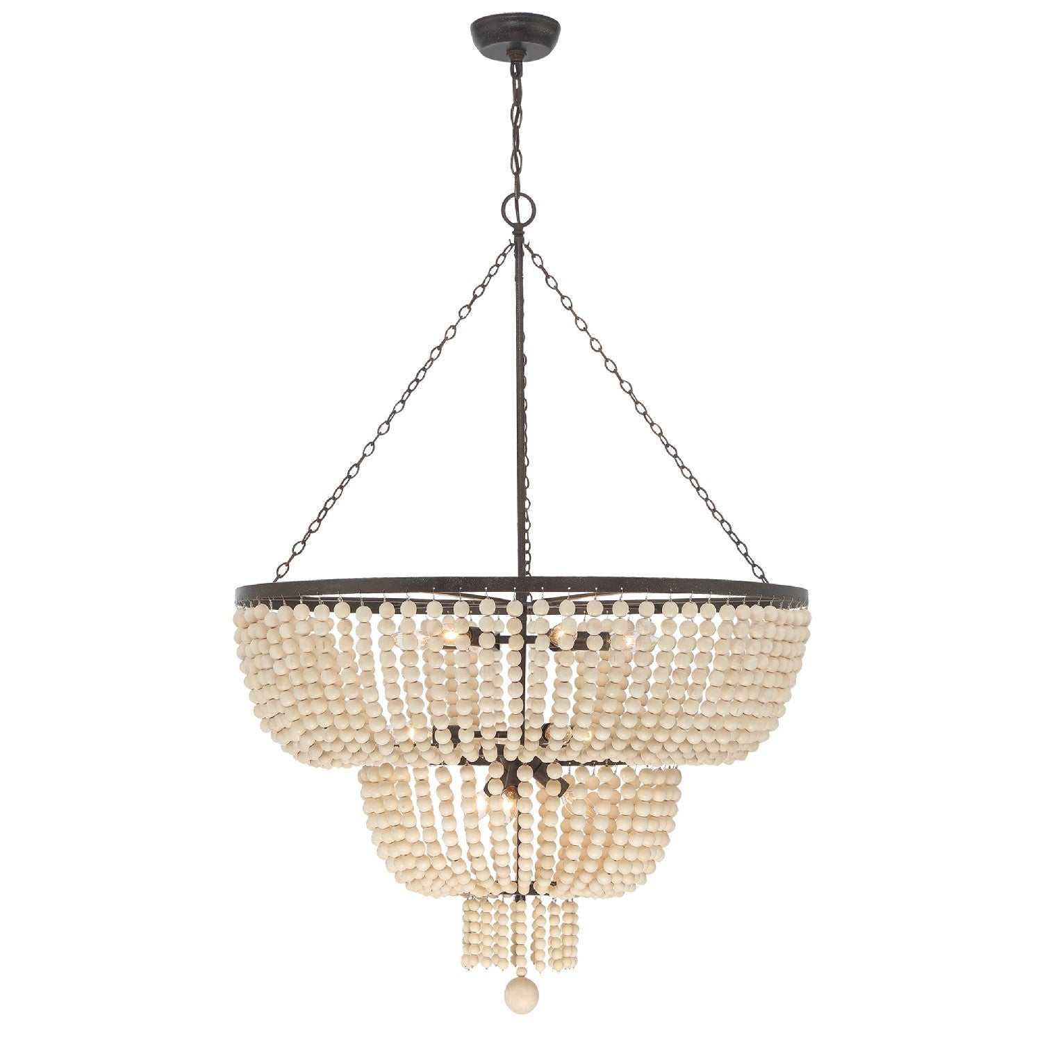 Rylee 32'' Forged Bronze Chandelier