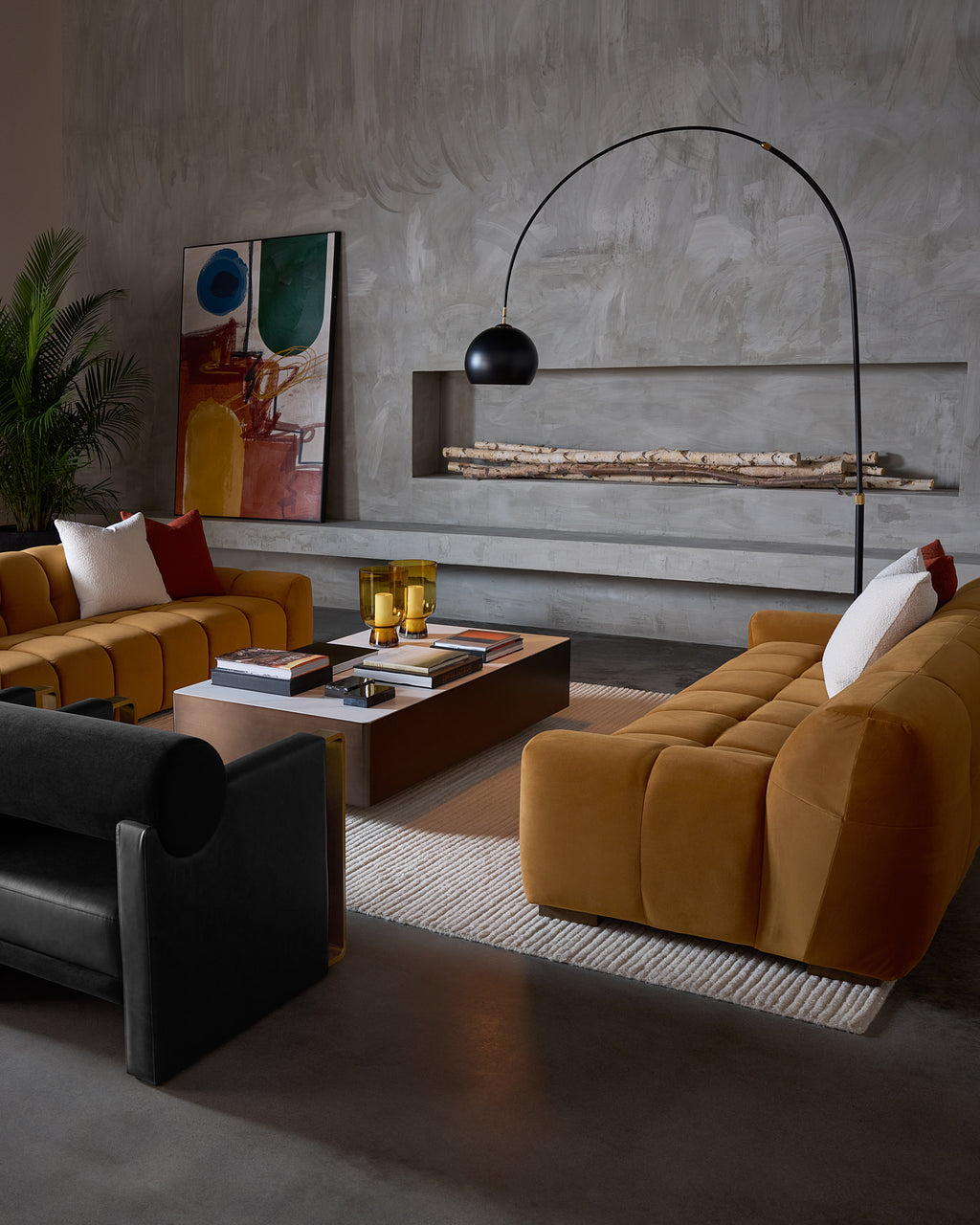 Edgar Lounge Chair - Bravo Black / Abbington Black