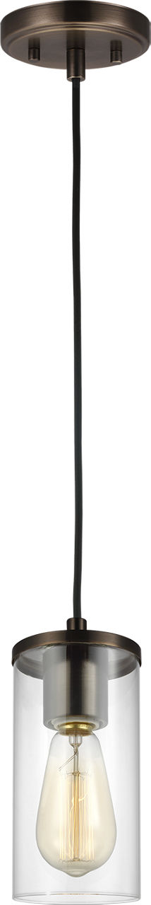 Zire One Light Mini-Pendant | Pewter Bronze Bulbs Included