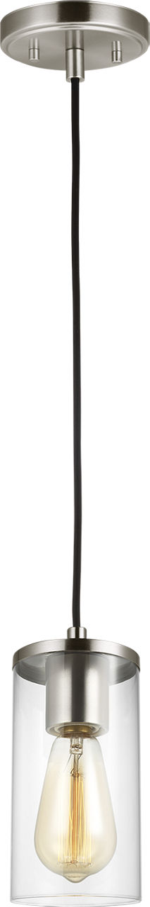 Zire One Light Mini-Pendant | Brushed Nickel Bulbs Included