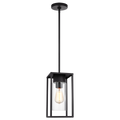 Vado One Light Outdoor Pendant Lantern Black