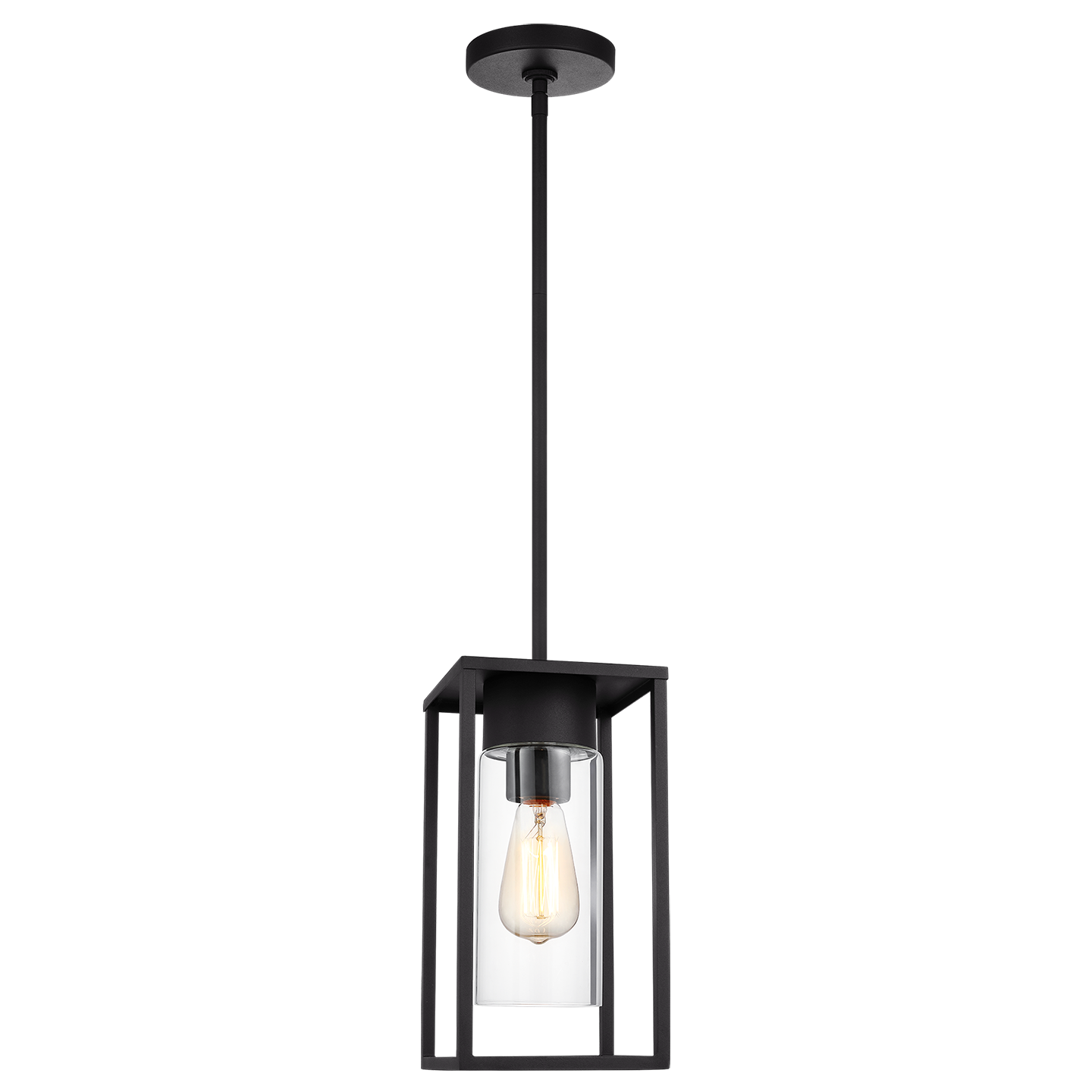 Vado One Light Outdoor Pendant Lantern Black