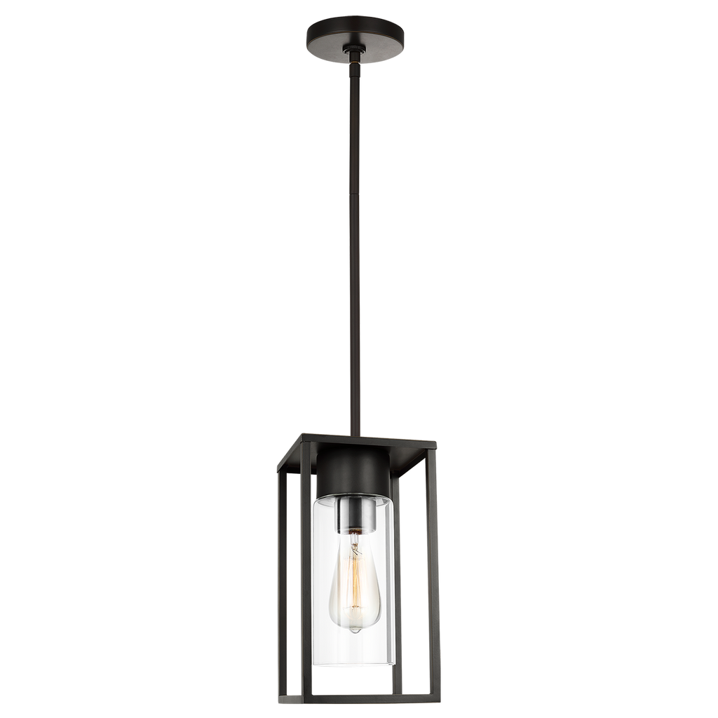 Vado One Light Outdoor Pendant Lantern Antique Bronze Bulbs Inc