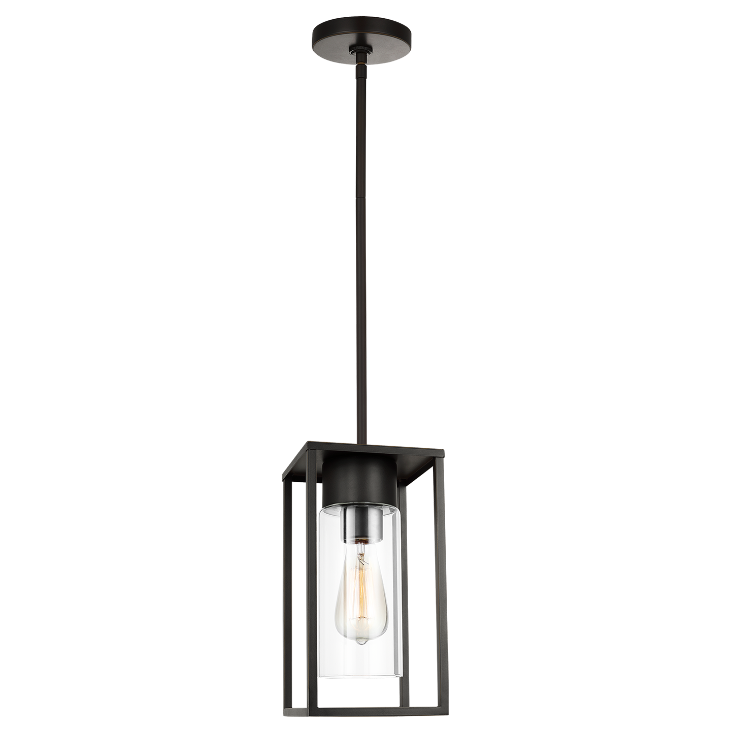 Vado One Light Outdoor Pendant Lantern Antique Bronze Bulbs Inc