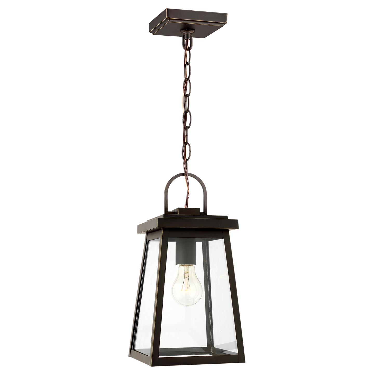 Founders Pendant | Antique Bronze Clear Bulb