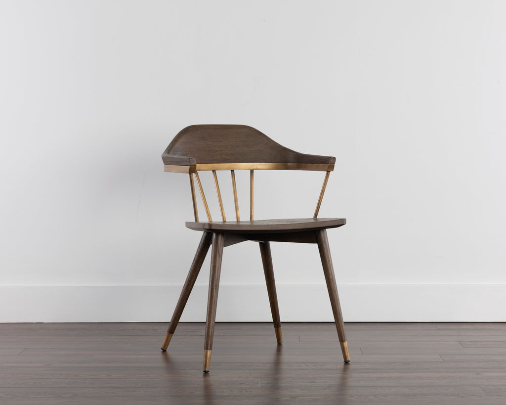 Demi Dining Armchair - Distressed Brown