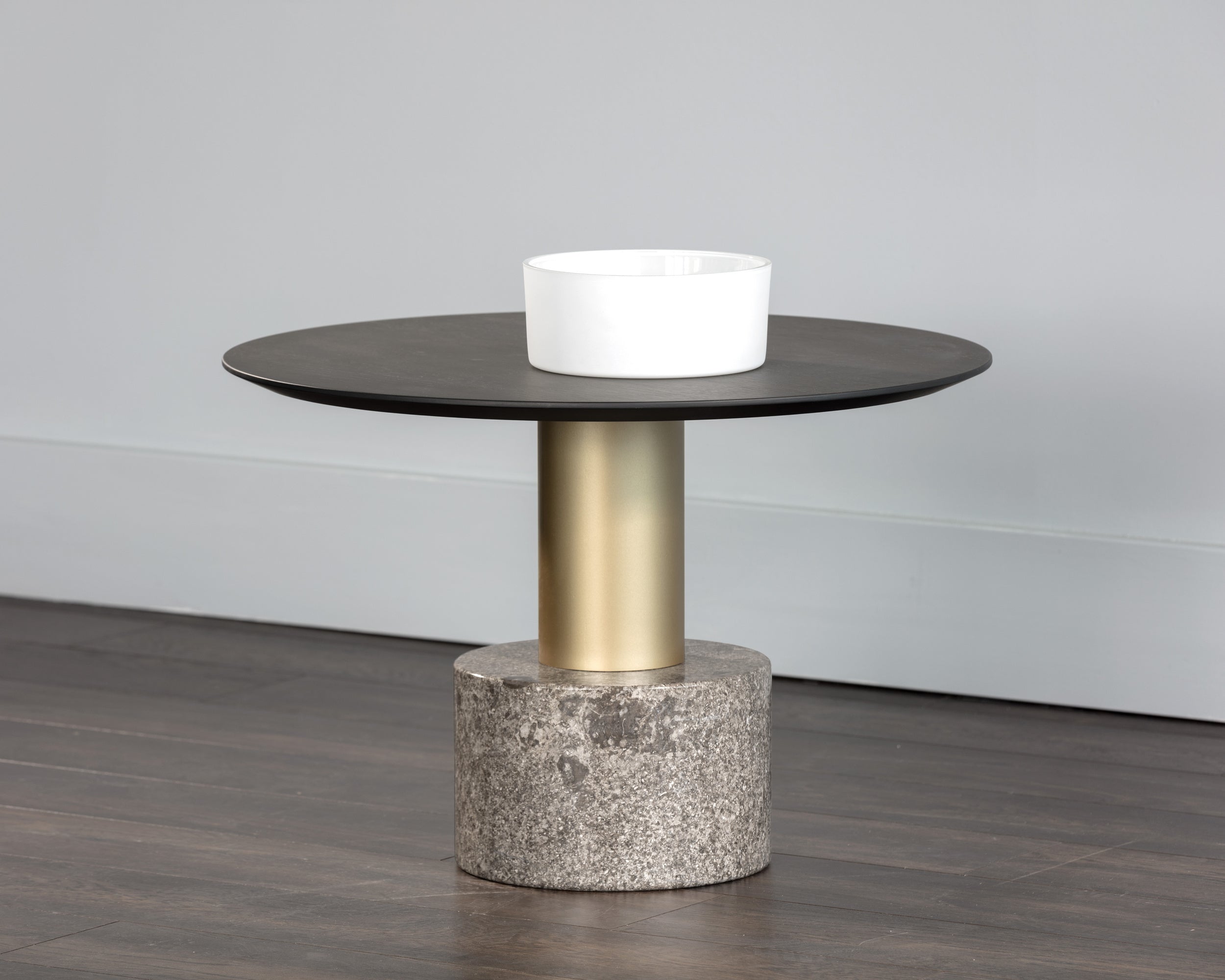 Monaco Coffee Table - Gold - Grey Marble / Charcoal Grey