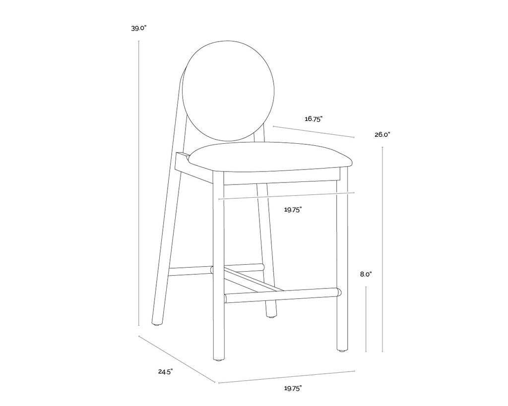 Orabell Counter Stool - Opera Spice