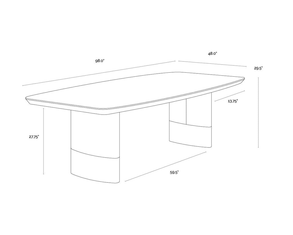 Calida Dining Table - 98"
