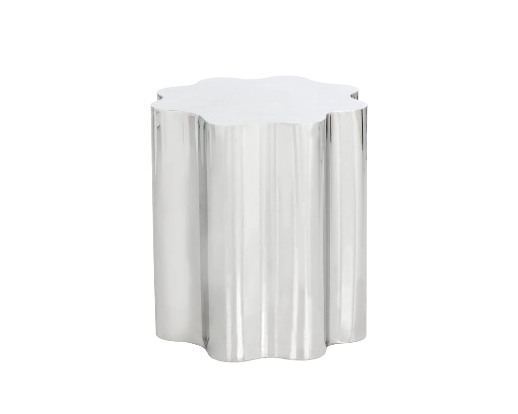 Dahlia End Table - Stainless Steel