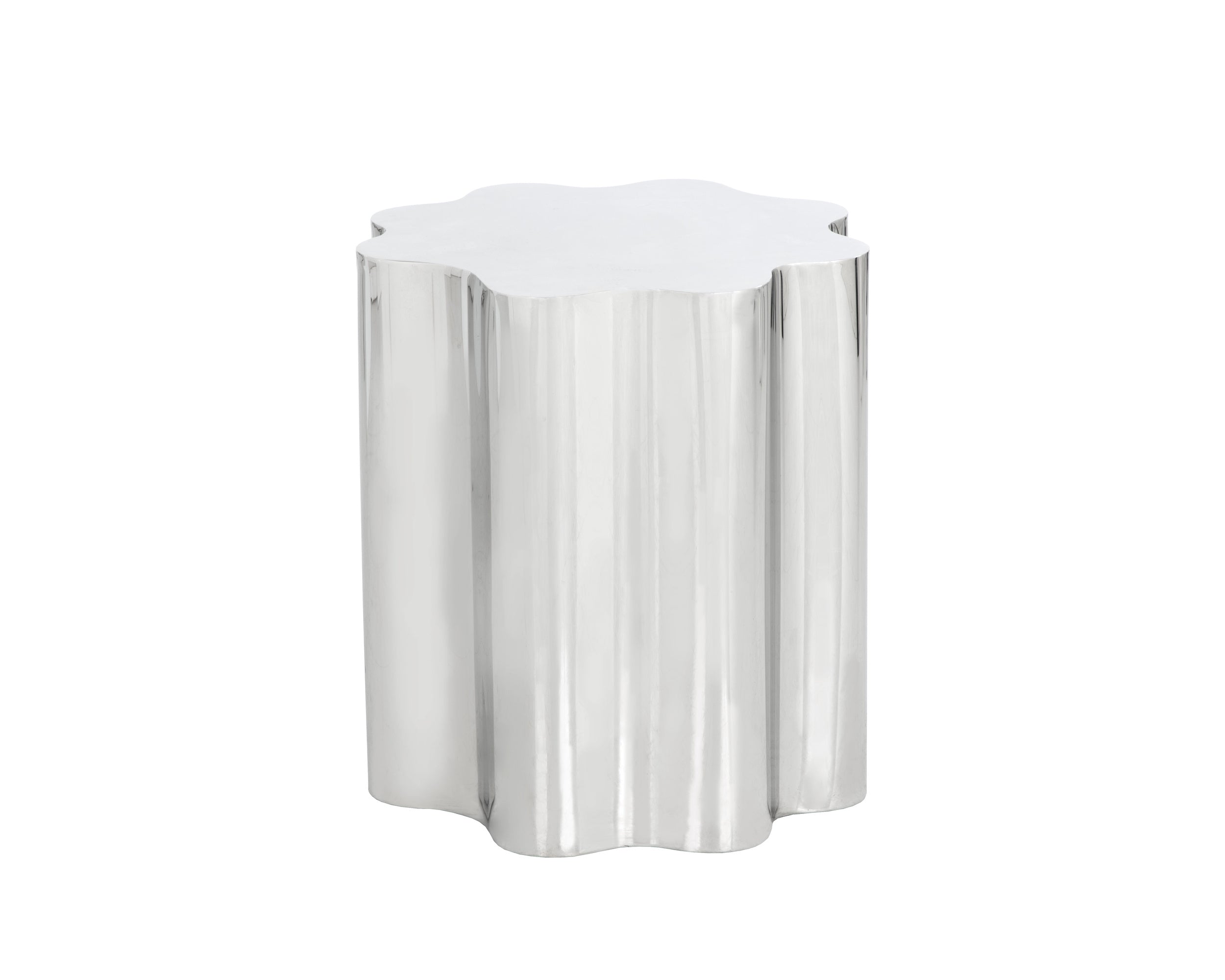 Dahlia End Table - Stainless Steel
