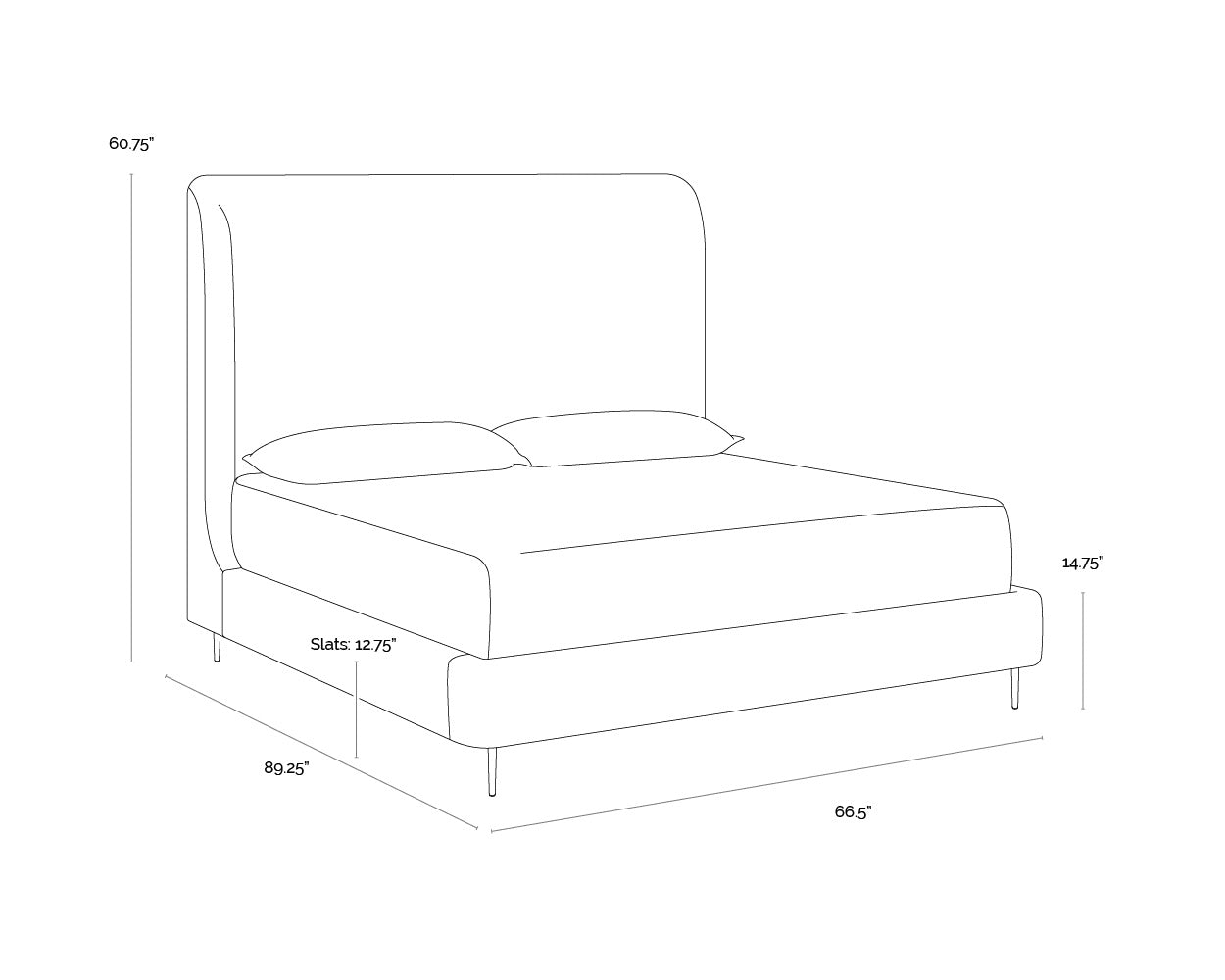 Tierra Bed - Queen - Bergen French Blue