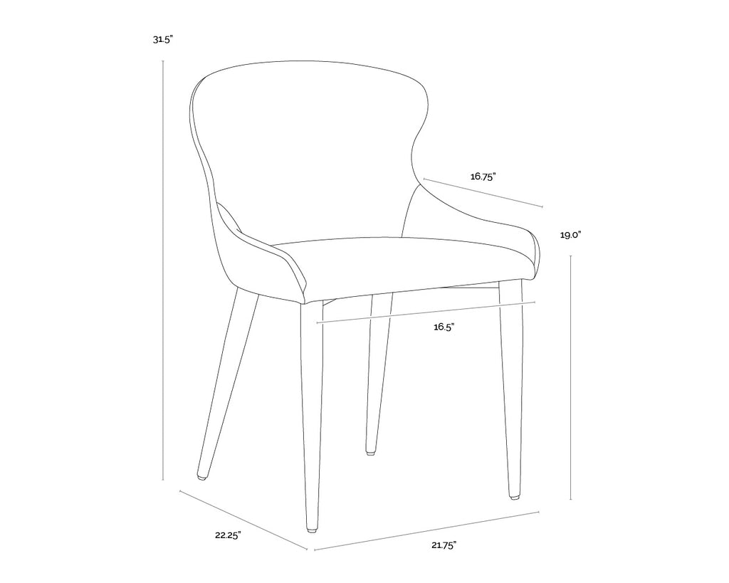 Evora Dining Chair - Dillon Thunder