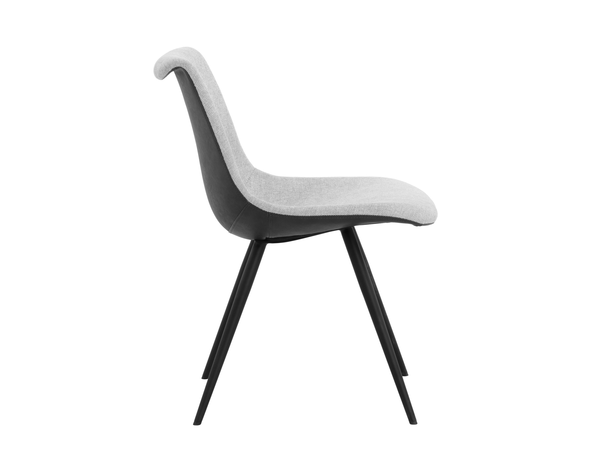 Lipa Dining Chair - Black - Belfast Heather Grey / Rosemary