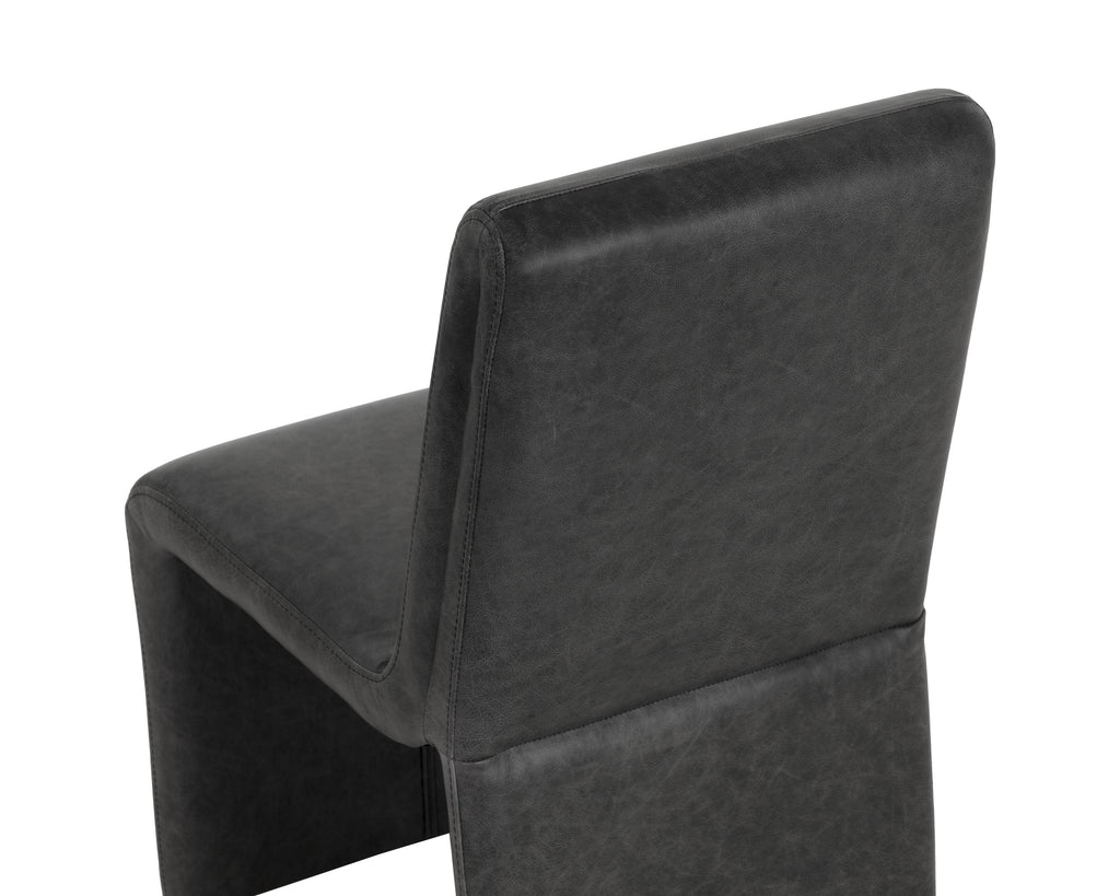 Cascata Dining Chair - Marseille Black Leather