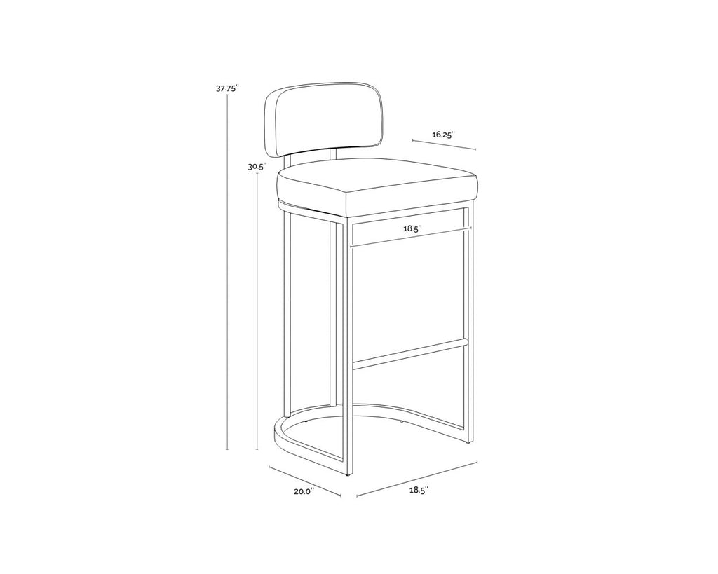 Larissa Barstool - Napa Cognac / Rhea Light Barley